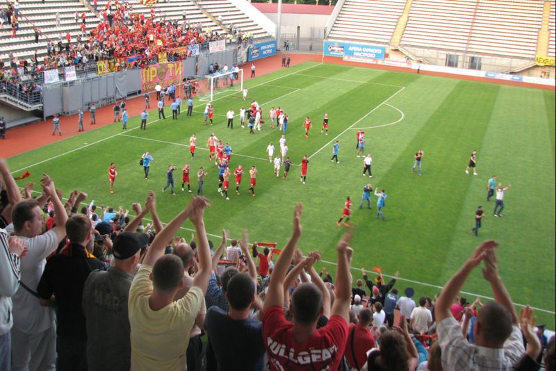 На стадіоні «Славутич-Арена» відбувся вирішальний матч чемпіонату України з футболу серед команд першої ліги: з
