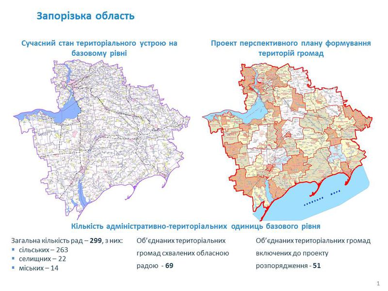 Уряд затвердив Перспективний план формування територій громад Запорізької області