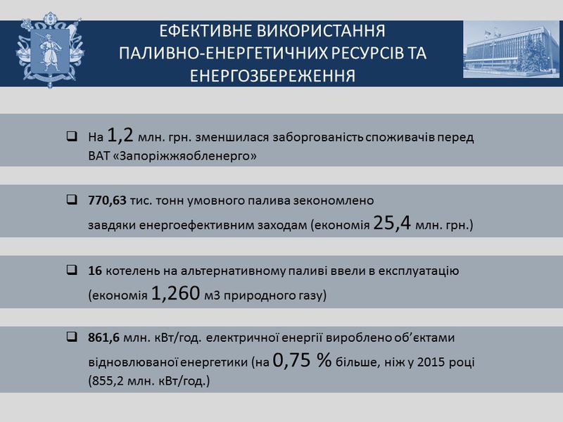 Звіт голови обласної державної адміністрації за 2016 рік - слайд 11