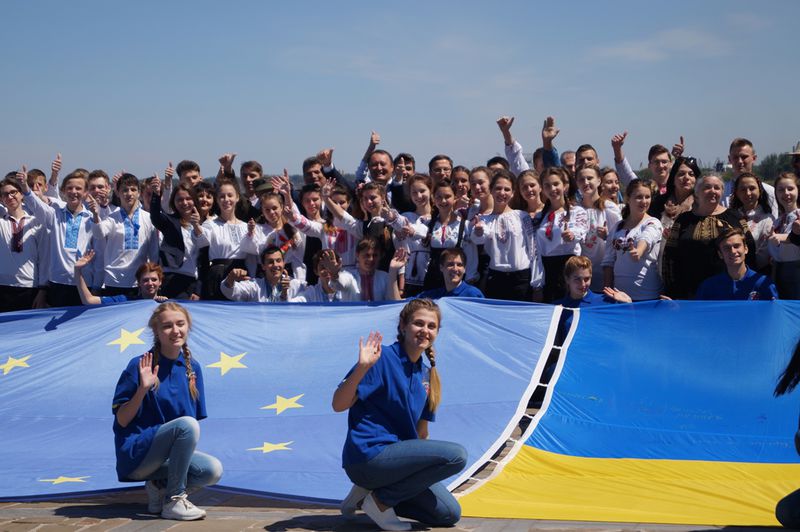 Прапор Євросоюзу замайорів на найвищому флагштоці України