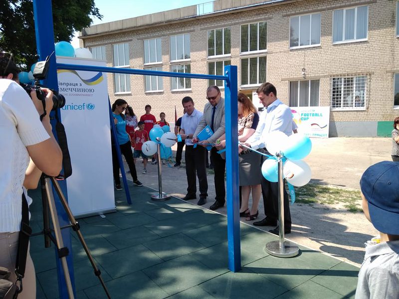 У Запорізькій області ЮНІСЕФ відкрив третій спортивний майданчик