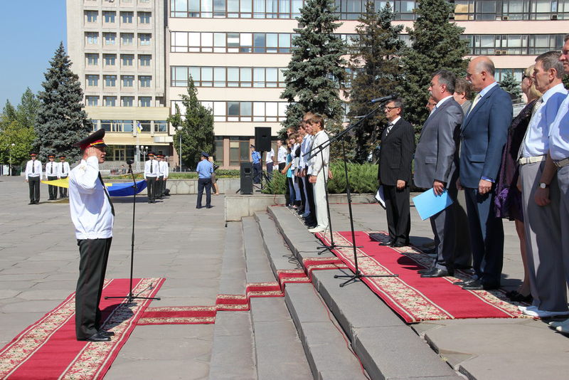 Військовослужбовці Запорізького гарнізону для урочистої церемонії підняття Державного Прапору України готові!