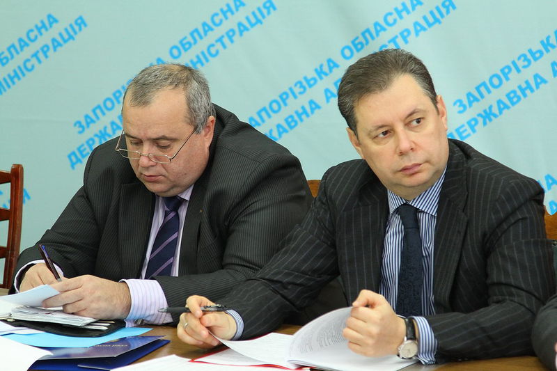 Голова облради Павло Матвієнко, заступник голови ОДА Геннадій Фукс