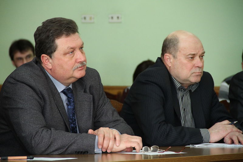 Генеральний директор ТРК «ТВ-5» Микола Єфімов та депутат Запорізької міської ради Генадій Рекалов
