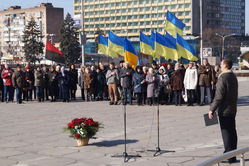 Запоріжці відзначили другу річницю Революції Гідності