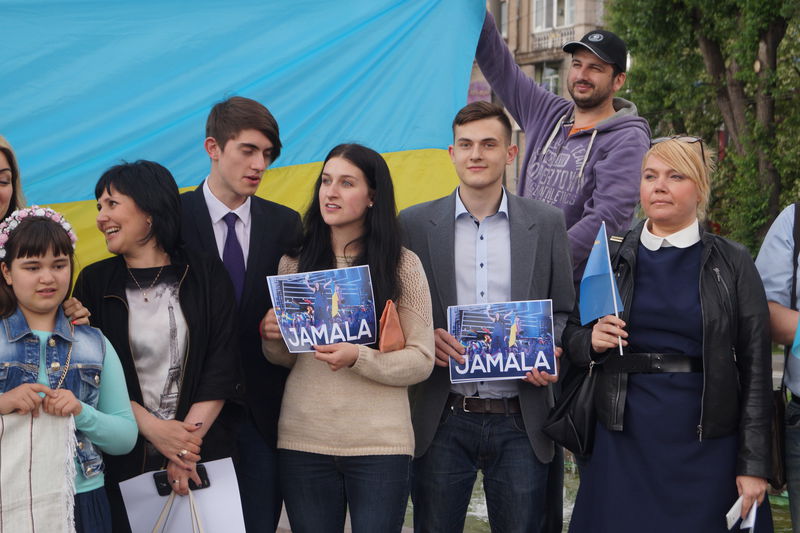 Запоріжці зібрались, аби привітати Джамалу з перемогою на Євробаченні