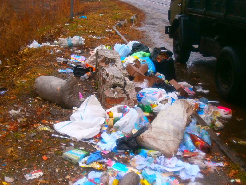 Замість ремонту доріг дорожники вимушені прибирати сміття