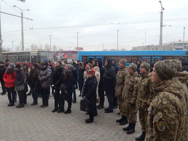 Потяг єднання України «Труханівська Січ»: зупинка в Запоріжжі
