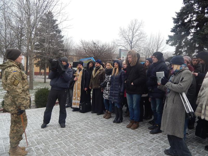 Потяг єднання України «Труханівська Січ»: зупинка в Запоріжжі