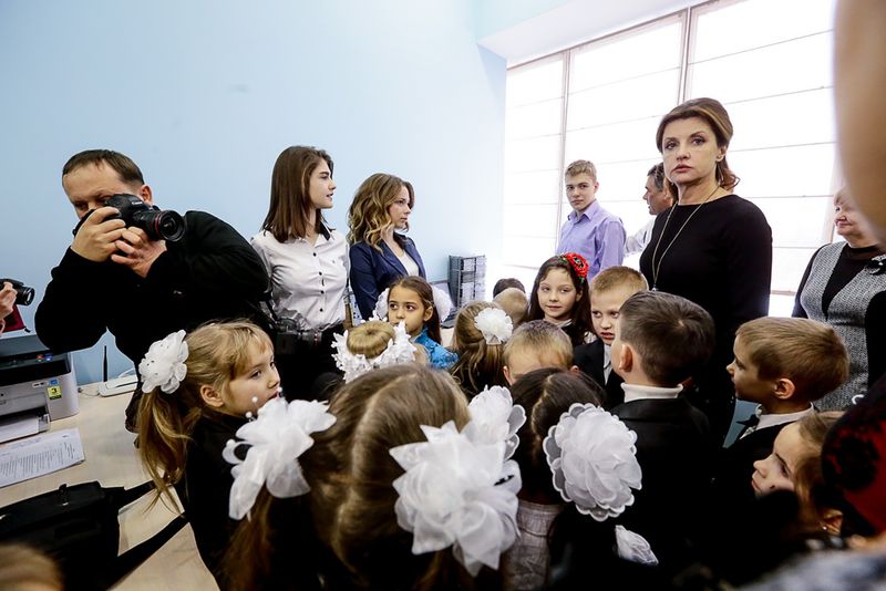 Марина Порошенко відкрила першу шкільну Медіатеку 