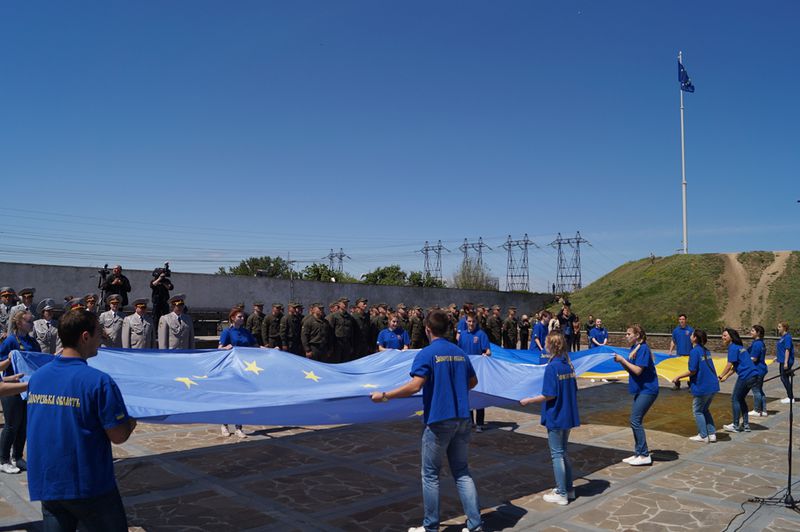 Прапор Євросоюзу замайорів на найвищому флагштоці України