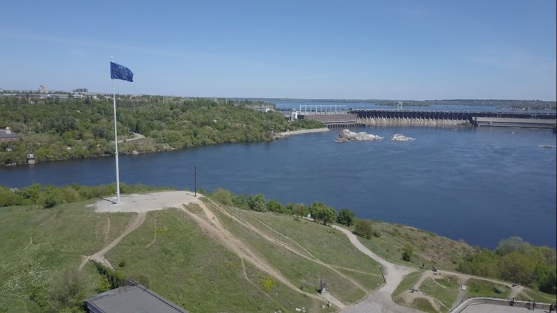 Прапор Євросоюзу замайорів на найвищому флагштоці України