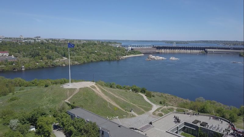 Прапор Євросоюзу замайорів на найвищому флагштоці України