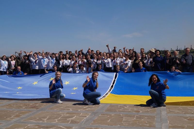Прапор Євросоюзу замайорів на найвищому флагштоці України