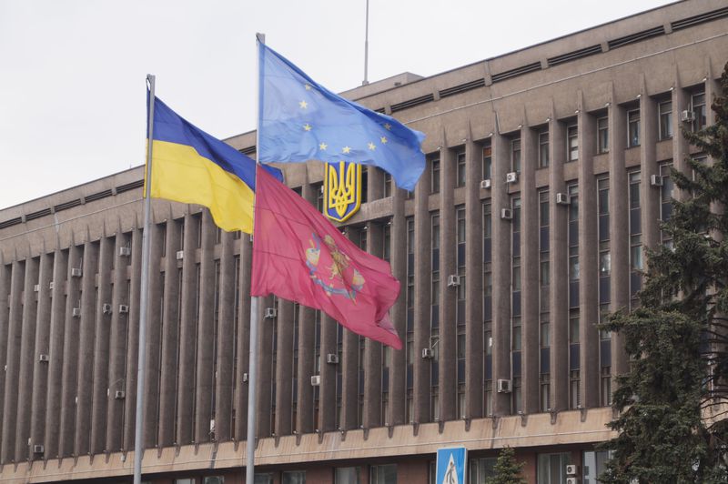 Прапор Євросоюзу замайорів на найвищому флагштоці України