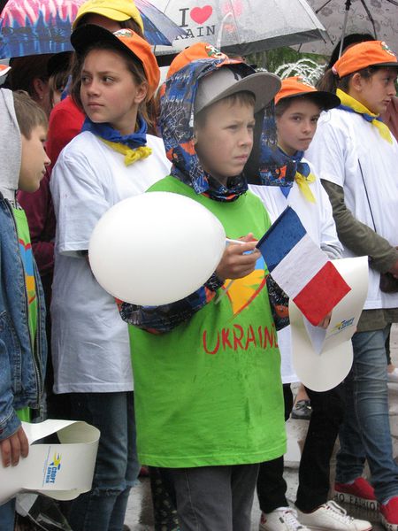 На День Європи запоріжці розгорнули великий прапор ЄС