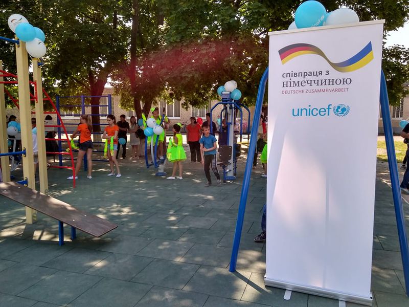 У Запорізькій області ЮНІСЕФ відкрив третій спортивний майданчик