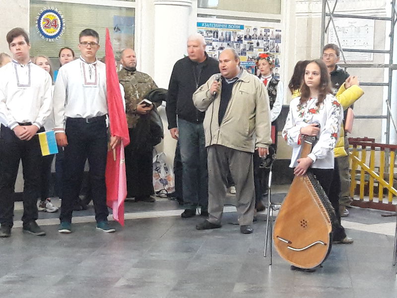 Запоріжці зустріли  патріотичний потяг «Труханівська січ»
