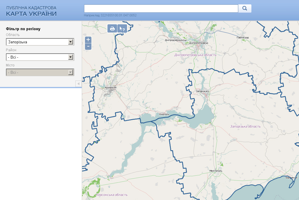 Публічна кадастрова карта україни